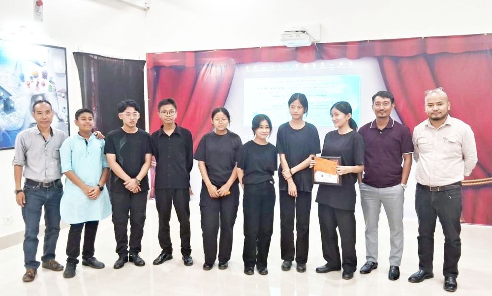 Winning Team of the Nagaland SLSDC 2023 with special guest and department officials.